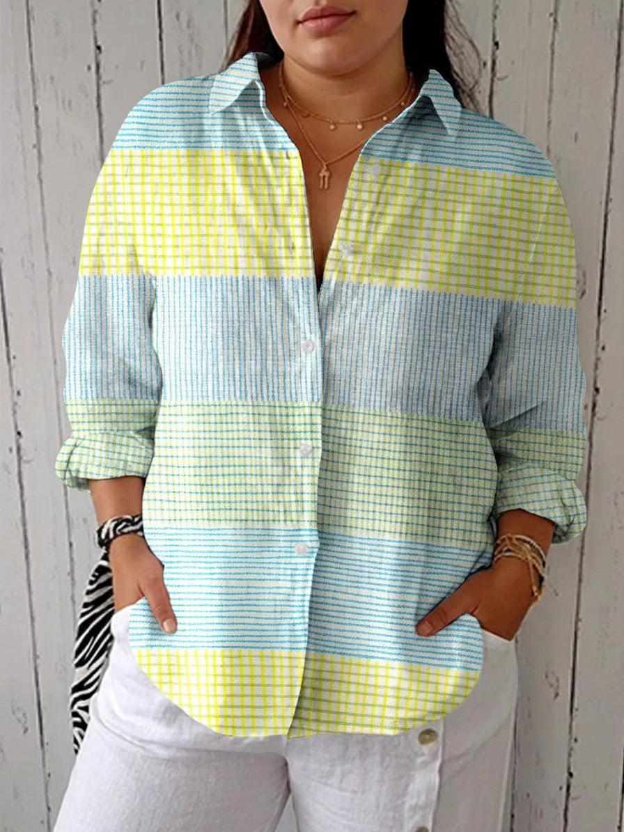 Prenda Sheila – Pastel Check Blouse