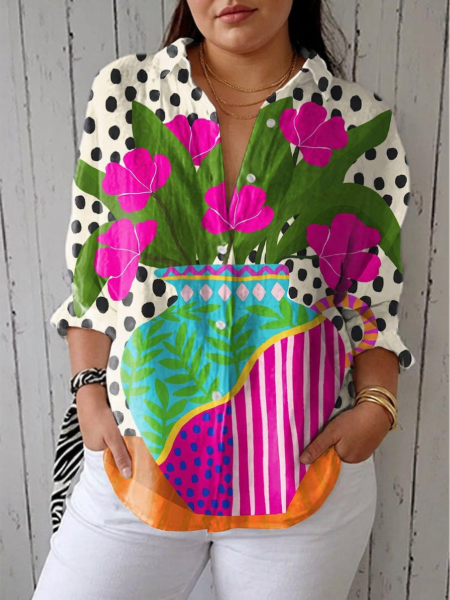 Prenda Diana – Floral Graphic Blouse