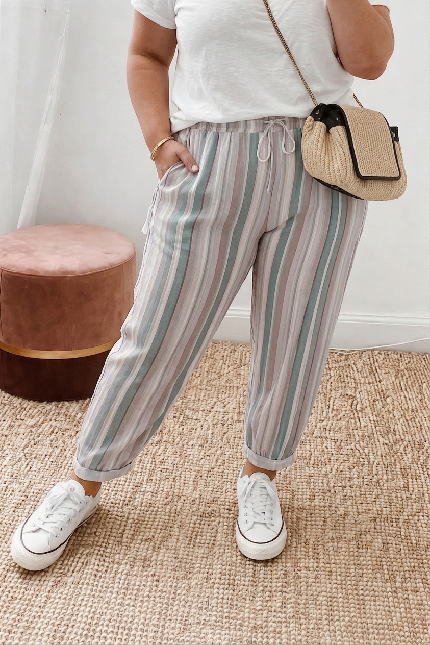 Willow | Pantalones para el Día a Día con Rayas Suaves