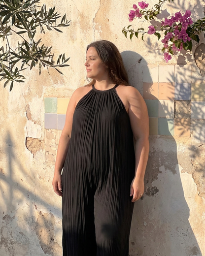 Mono Escote Halter Plisado Sylvara