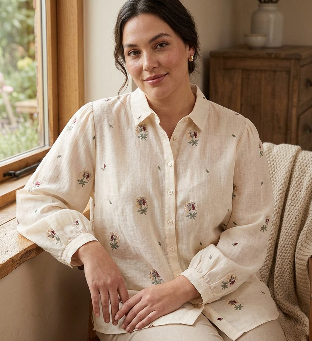 Camisa Floral de Algodón Chloe