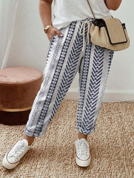 Zafirah | Pantalones Relajados con Estampado Tribal