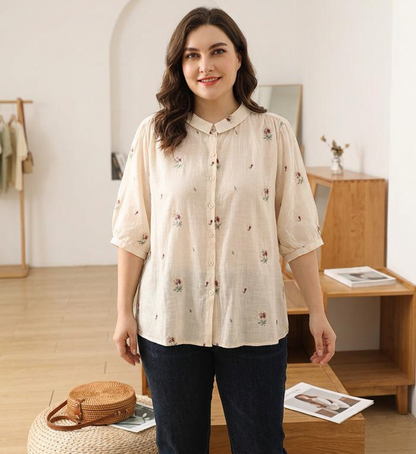 Camisa Floral de Algodón Chloe