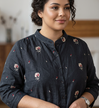 Camisa Floral de Algodón Chloe