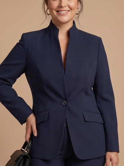 Delta | Traje Estructurado con Cuello Alzado