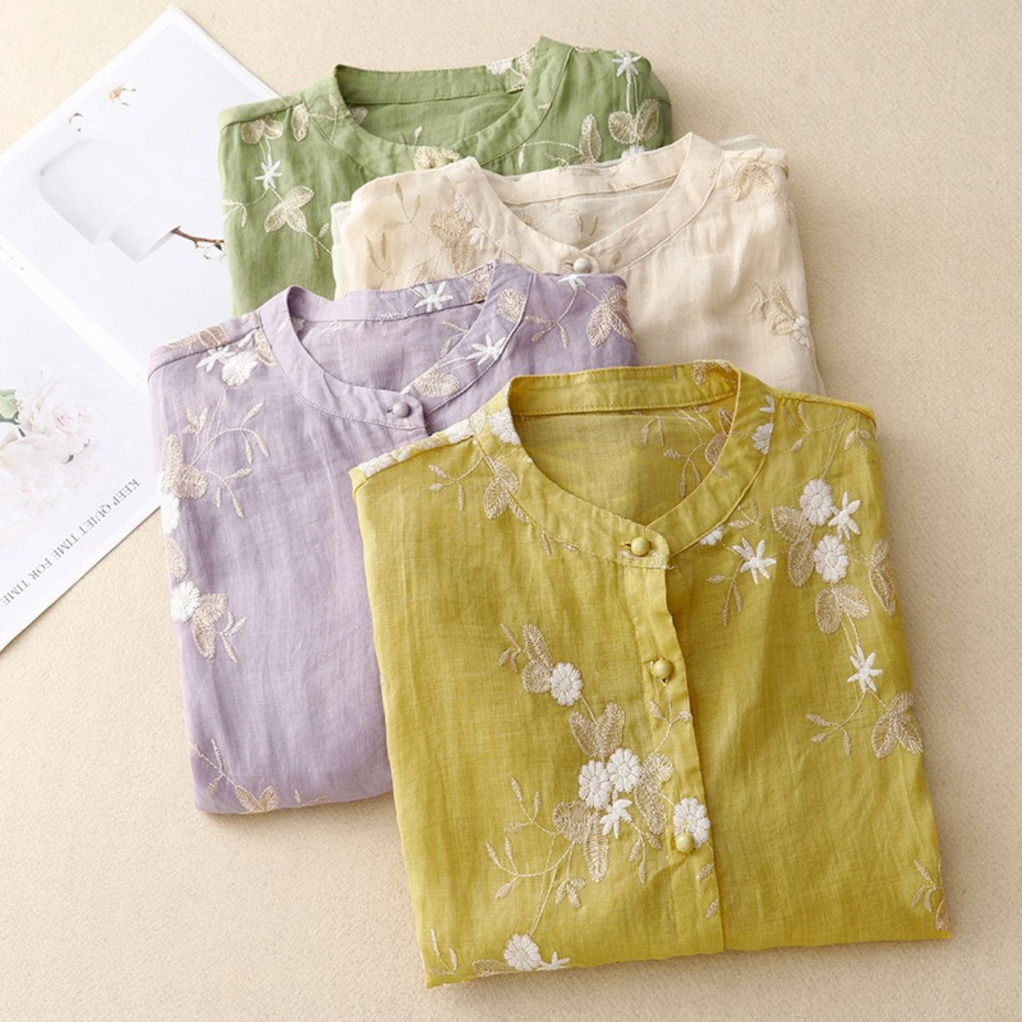 Camisa de Algodón Bordada Lily