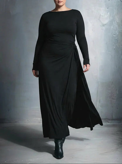 NAIARA | VESTIDO MAXI CON NUDO LATERAL