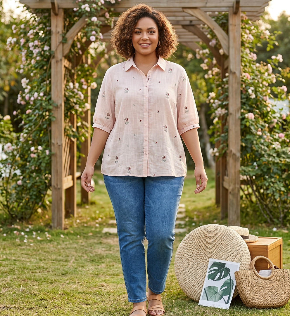 Camisa Floral de Algodón Chloe