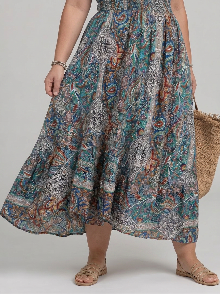 Vestido Midi Paisley Marisela