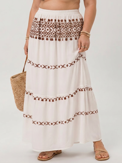 Vestido Midi Bordado Silon