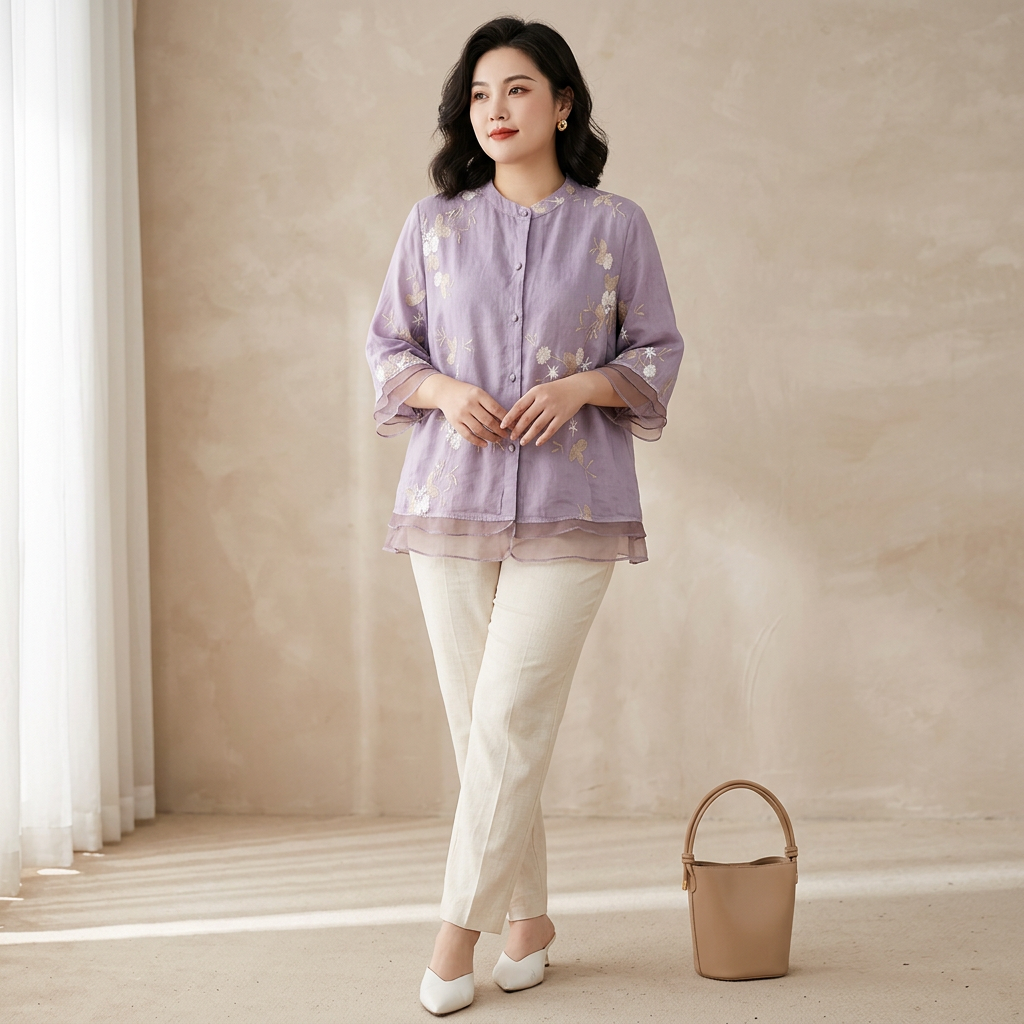 Camisa de Algodón Bordada Lily