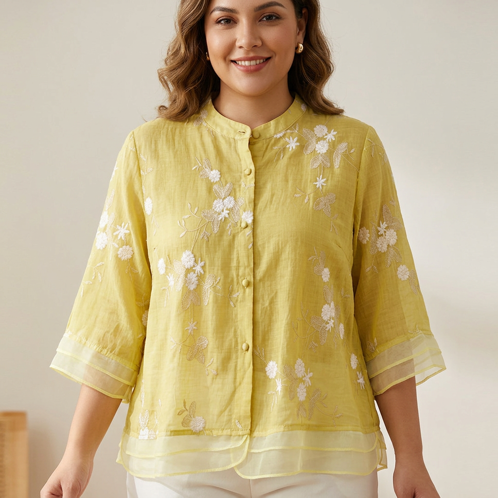 Camisa de Algodón Bordada Lily