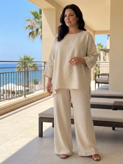 Prue | Conjunto Túnica Oversized con Pantalón Ancho