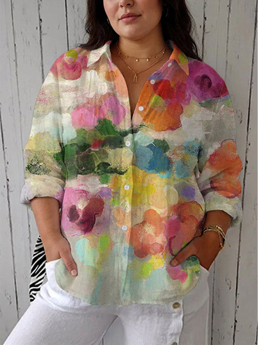Prenda Caroline – Watercolor Floral Blouse