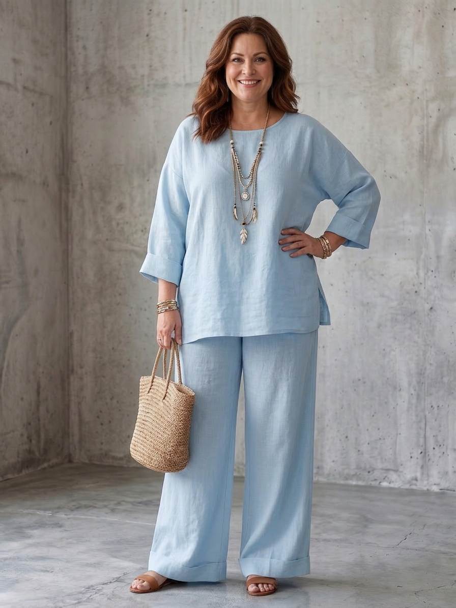 Prue | Conjunto Túnica Oversized con Pantalón Ancho