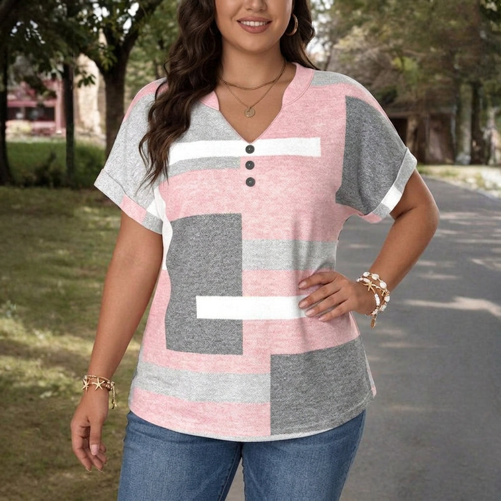 Abby | Blusa Casual en Bloques de Color
