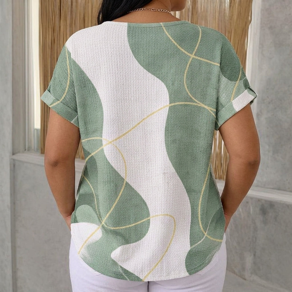 Abigail | Blusa Casual en Bloques de Color