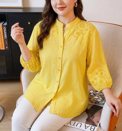 Camisa de Algodón Bordada Avery