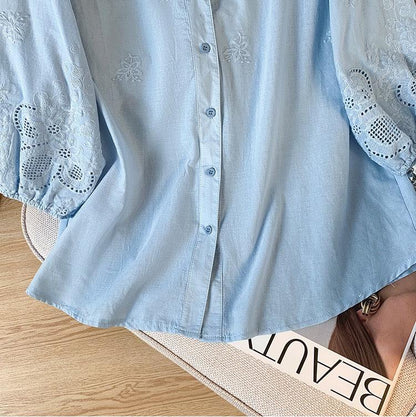 Camisa de Algodón Bordada Avery