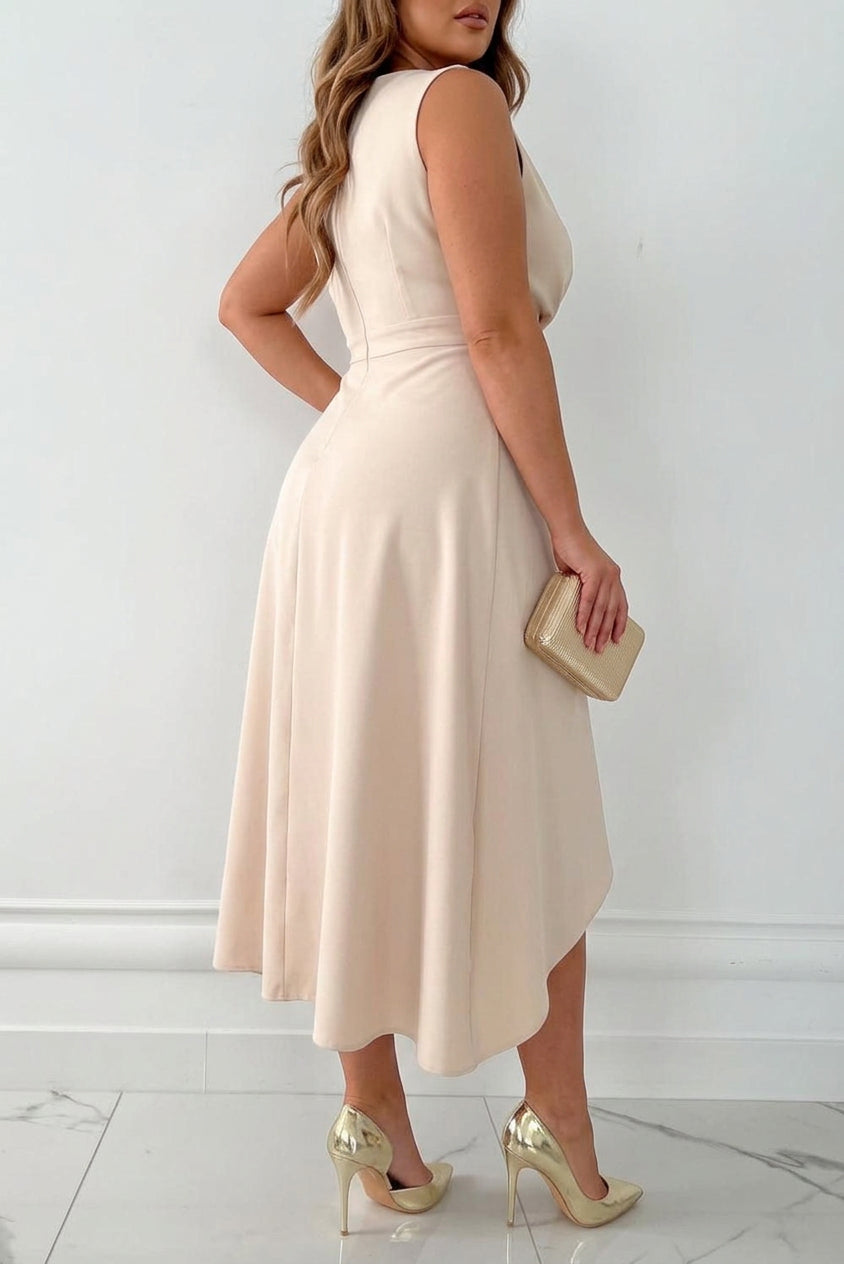 Mandy | Vestido Midi Cruzado con Escote en V