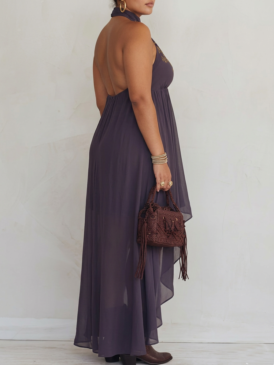 Zahara | Vestido Maxi Bordado