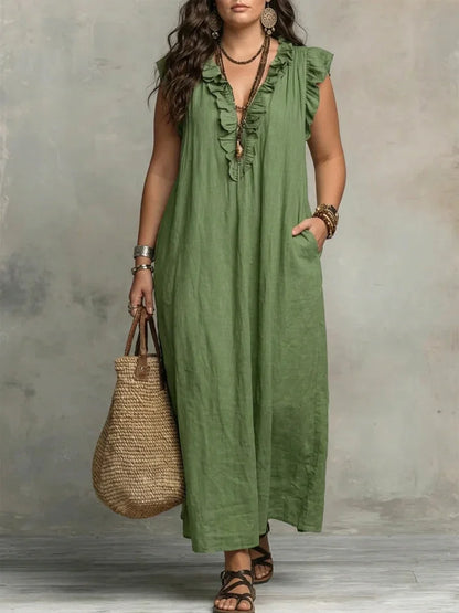 Sienna | Vestido Maxi Boho con Volantes
