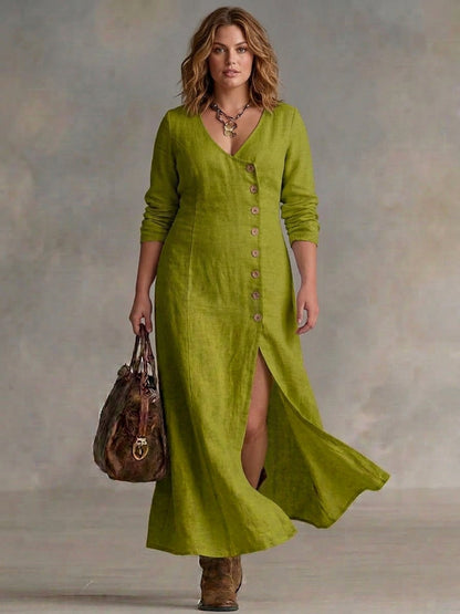 Elara | Vestido Maxi con Botones