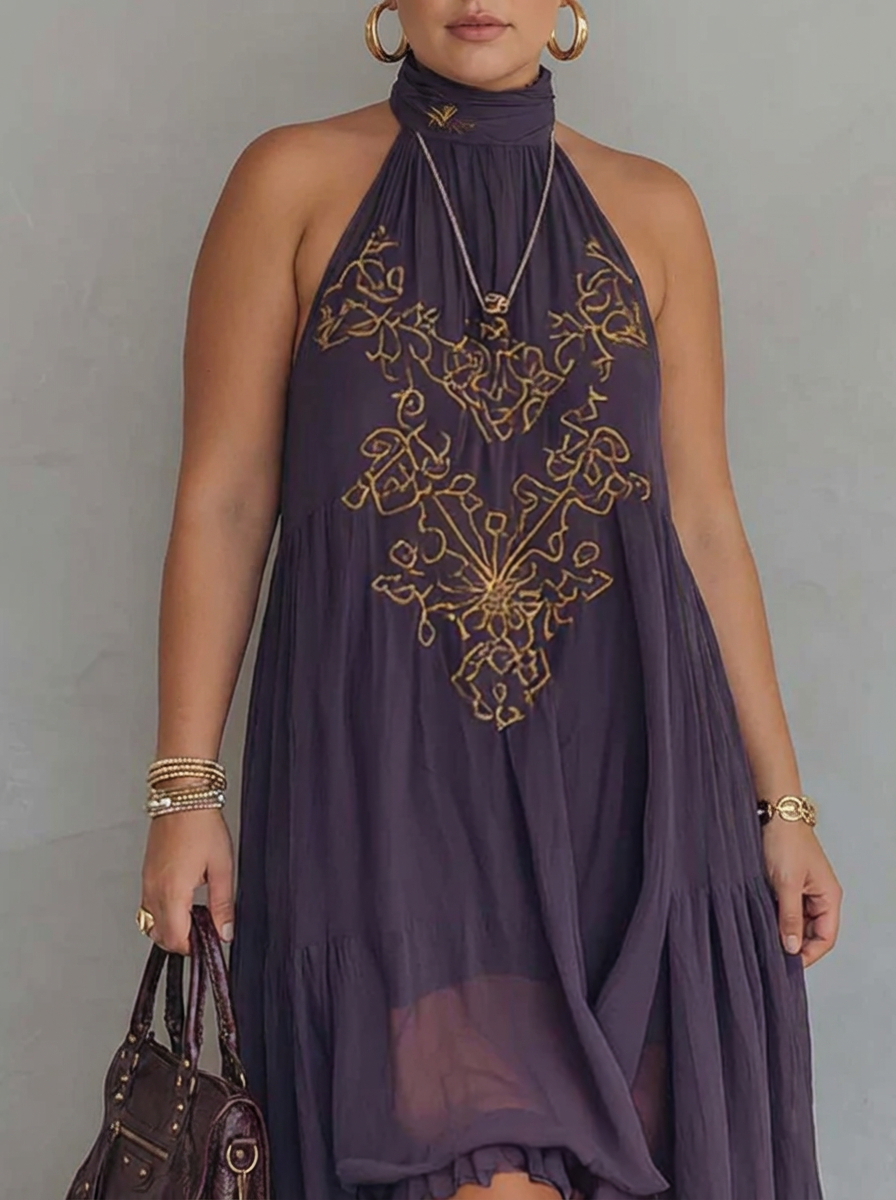 Zahara | Vestido Maxi Bordado