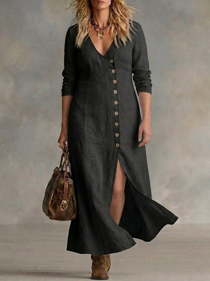Elara | Vestido Maxi con Botones