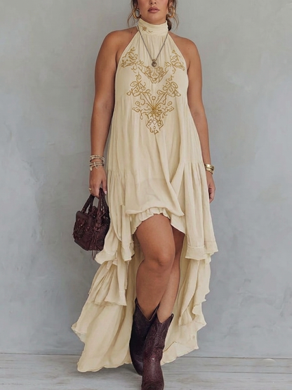 Zahara | Vestido Maxi Bordado