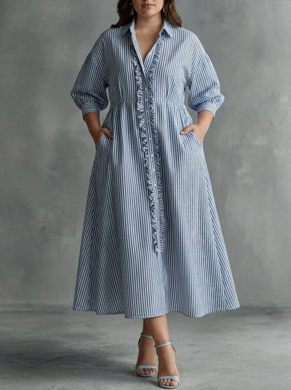 Elin | Vestido Maxi de Rayas