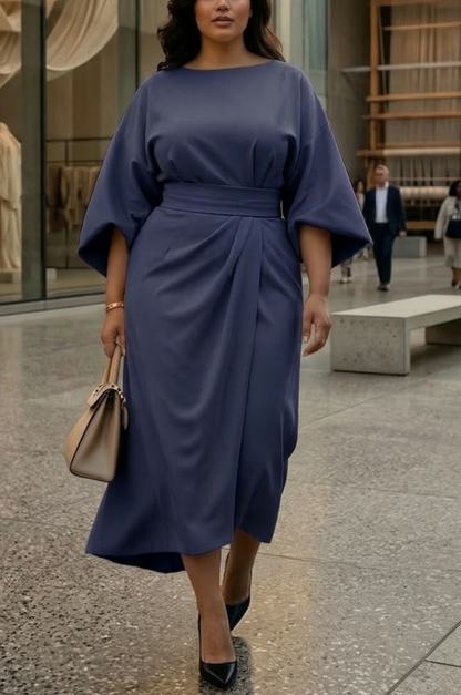 Matzliah | Vestido Elegante con Mangas Linterna