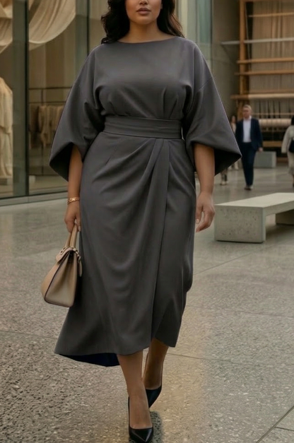 Matzliah | Vestido Elegante con Mangas Linterna